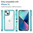 thumbnail image 2 of Dteck for iPhone 14 Clear Case, Non Yellowing Hard Acrylic Back with Soft TPU Bumper Shockproof Heavy Duty Drop Protection Scratch Resistant Phone Case for iPhone 14,Skyblue, 2 of 8