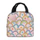 thumbnail image 1 of Easygdp Rainbow Flowers Bolsa Térmica Premium - Tela Oxford Impermeable, Gran Capacidad, Bolsillo Frontal, Unisex para Trabajo, Escuela, Actividades al Aire Libre y Picnics, 1 of 8