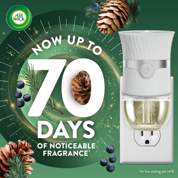 Air Wick Plug-In Scented Oil Warmer Refills, Fresh Pine & Juniper, 6 Count