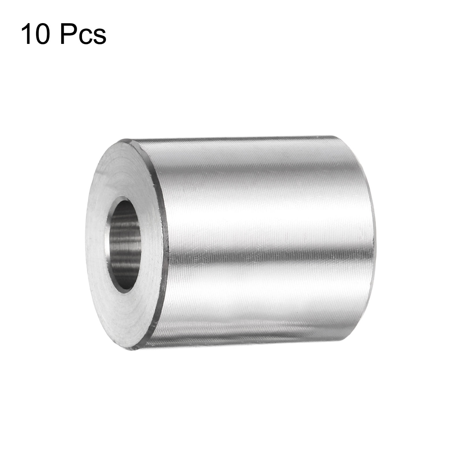 10 Pack Stainless Steel Spacer 5/16" Bore x 3/4" OD x 3/4" Length Screw Bushing Plain Finish Round Metal Spacer for M8 Screws Bolts and Rods