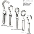 thumbnail image 3 of Expansion Bolts,Heavy Duty Fixing Anchors,Anchor Hook Fastener,Expansion Screw Bolts Sleeve Anchors，Anti-Rust Hook Bolt Can Be Used in Wet Environment (Color : 5pcs, Size : M8 has Spring), 3 of 5
