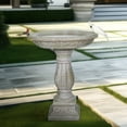 thumbnail image 2 of Antique Pedestal Bird Bath, Bird Baths for Outdoors, Concrete Bird Bath Bird Feeder Seed Tray for Garden Yard Decor, 2 of 9