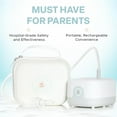 thumbnail image 6 of Happy Breathing Suction Baby Nasal Aspirator Rechargeable 3 Levels of Gentle Suction Corded Electric Childrens Nasal Aspirator for Congestion and Stuffy Nose, White, 6 of 10