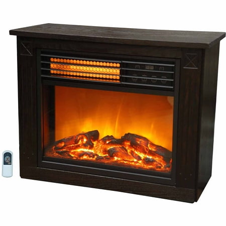 Lifezone Compact Infrared Electric Space Heater Fireplace, SGH-2001FRP13