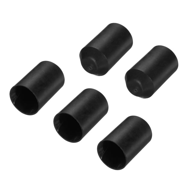 Uxcell 5 Pcs Embout Rétractable 40mm ID x 60mm L 2:1 Ratio Embout de Tube Rétractable Noir