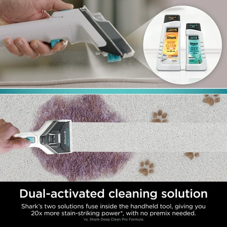 Shark - CarpetXpert with Stainstriker Technology Corded Upright Deep Carpet and Upholstery Cleaner with Built-in Spot Remover - White