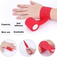 thumbnail image 5 of Self-Adhesive Cohesive Wrap Bandage Flexible Stretch Tape Athletic Strong Elastic First Aid Tape for Wrist, Ankle Sprains, Swelling 6 Packs, 1Inch X 5Yards, 5 of 5