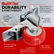 thumbnail image 4 of Placa giratoria Caster Wheels FactorDuty de 2 pulgadas con freno de poliuretano rojo (paquete de 24), 4 of 6