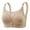 Beige, variant on qolati Sports Bras Women Comfortable Soft Seamless Stretch Full-Coverage Bras Plus Size Breathable Mesh Gathered Bra