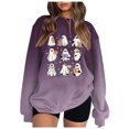 thumbnail image 3 of Futezty Halloween Graphic Print Oversized Sweatshirt Crewneck Embroidered Pullover Casual Comfy Outfits, 3 of 6