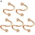 thumbnail image 2 of Bluelans 5Pcs Stylish Lip Ring Anti-rust Stainless Steel Shiny - All Match Nose Ring for Club, 2 of 8