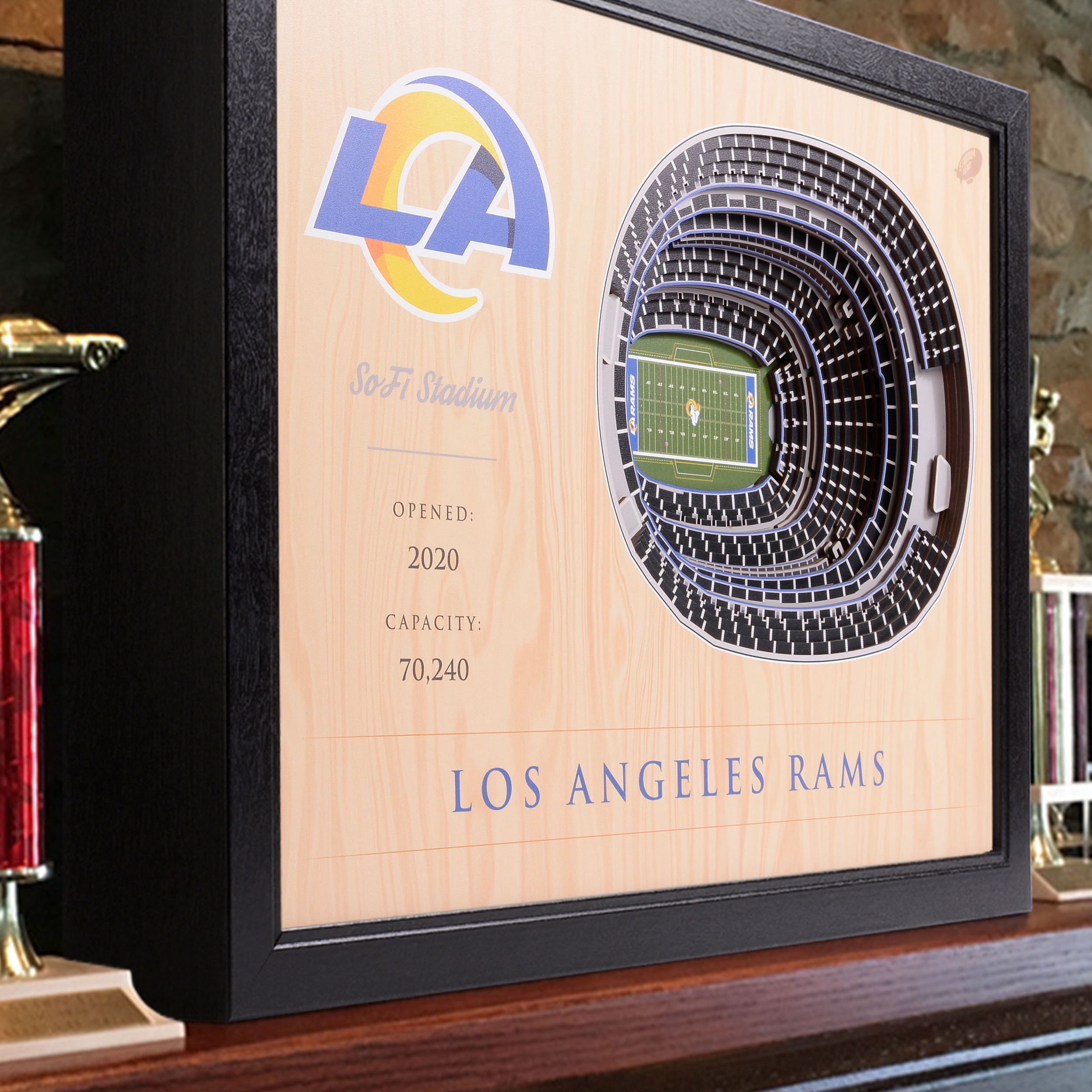 YouTheFan NFL Los Angeles Rams 25-layer Stadiumview Wall Art
