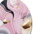 thumbnail image 3 of Designart "Mysterious Marble in Pink and Gold (V) III" Abstract Marble Metal Round Wall Art, 3 of 5