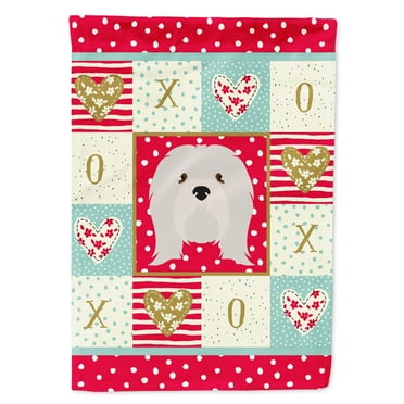 Carolines Treasures CK5215GF Lhasa Apso Love Flag Garden Size Small multicolor