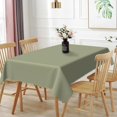 thumbnail image 2 of 84x60 Inch Solid Color Rectangle Tablecloth Morandi Icefield Green Table Cloth Cover for Indoor Dining Room Table Protector Modern Simple Thick Linen Tablecloths, 2 of 5