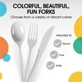 thumbnail image 4 of Exquisite 50 Count White Plastic Heavy-Duty Disposable Forks (1 Pack), 4 of 9