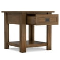 thumbnail image 4 of Simpli Home Monroe 22" Square Rustic Solid Wood End Table in Rustic Aged Brown, 4 of 9