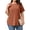 1 Caramel, variant on Fantaslook Womens Plus Size Tops Crewneck Short Sleeve Shirts Casual Loose Tunic Tops Curved Hem Summer Blouses
