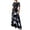 Black, variant on Women's Summer Dresses 2026 Floral Short Sleeve Maxi Dress Casual Crew Neck A-Line Boho Beach Church Sundress Wedding Guest Dress Red M