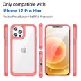 thumbnail image 2 of TECH CIRCLE with iPhone 11 pro case,Anti-Scratch,Non-Yellowing,Shock Absorption,Reinforced Corner,PMMA+TPU for iPhone 12 Pro 6.7 inch,Red, 2 of 8