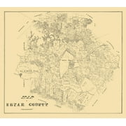 Bexar County Texas - General Land Office 1879 - 23.00 x 26.00 - Glossy Satin Paper