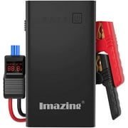 Imazing Jump Starter 1000A Peak (Up to 7.0L Gas or 5.5L Diesel Engine), Power Bank 8000mAh with Type-C Port ,  QC 3.0 and LED Light ,Portable Carry Case, LCD Display Jumper Cables