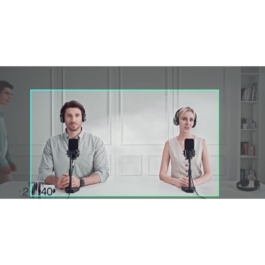 OBSBOT Meet 2 AI-Powered 4K Webcam with Fast Auto Focus, Gesture Control, and Built-In Omnidirectional Microphones (Space Gray)