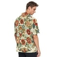 thumbnail image 4 of Ckdifva Vintage Medallion Floral Flowers Mens Button Down Short Sleeve Shirt Casual Shirts Beach Hawaiian Shirts, 4 of 8