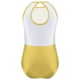 thumbnail image 2 of Sinleey Kids Girls Gymnastics Ballet Dance Leotard Sleeveless Bodysuit Rhinestones Figure Skating Yellow 12, 2 of 5