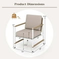 thumbnail image 3 of Costway 2 PCS Patio Sofa Set with Thick Cushions Modern Bistro Set for Poolside, 3 of 7