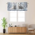 thumbnail image 2 of Wolf Window Curtain Valance Wildlife Animal Pine Trees Winter Snow Natural Landscape Forest Rod Pocket Window Valance for Living Room Bathroom Bedroom Kitchen 54 by 18 in, 1 Panel, 2 of 6