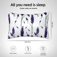 thumbnail image 4 of KLL Lavender Flowers Pattern Silk Pillowcase for Hair and Skin Standard Size 20"X 30" Soft Breathable Pillow Covers for Sleeping, 4 of 6