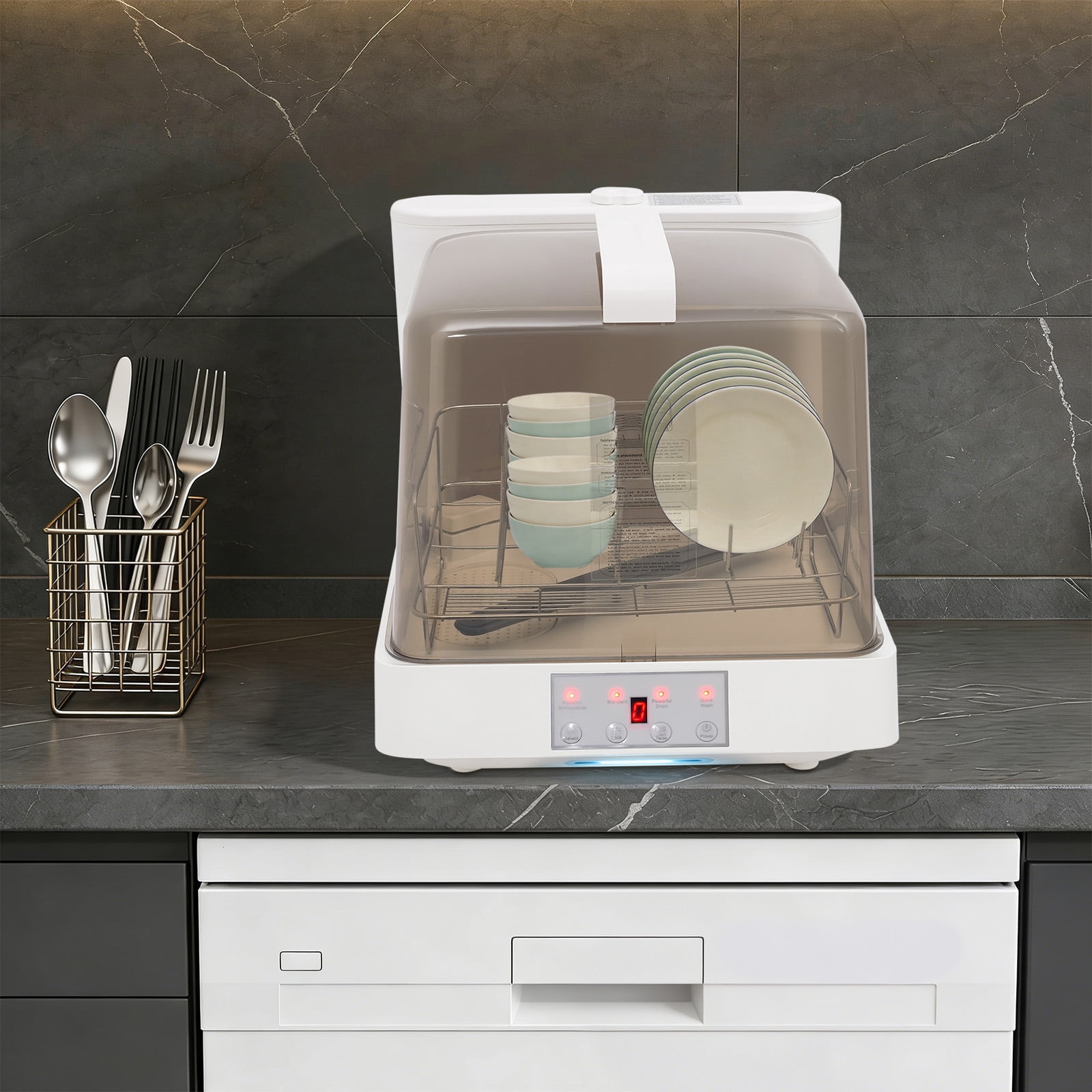 1 PCS Portable Countertop Dishwasher, Automatic Dishwashing with Tank, Mini Dishwasher for Apartments, Dorms and RVs