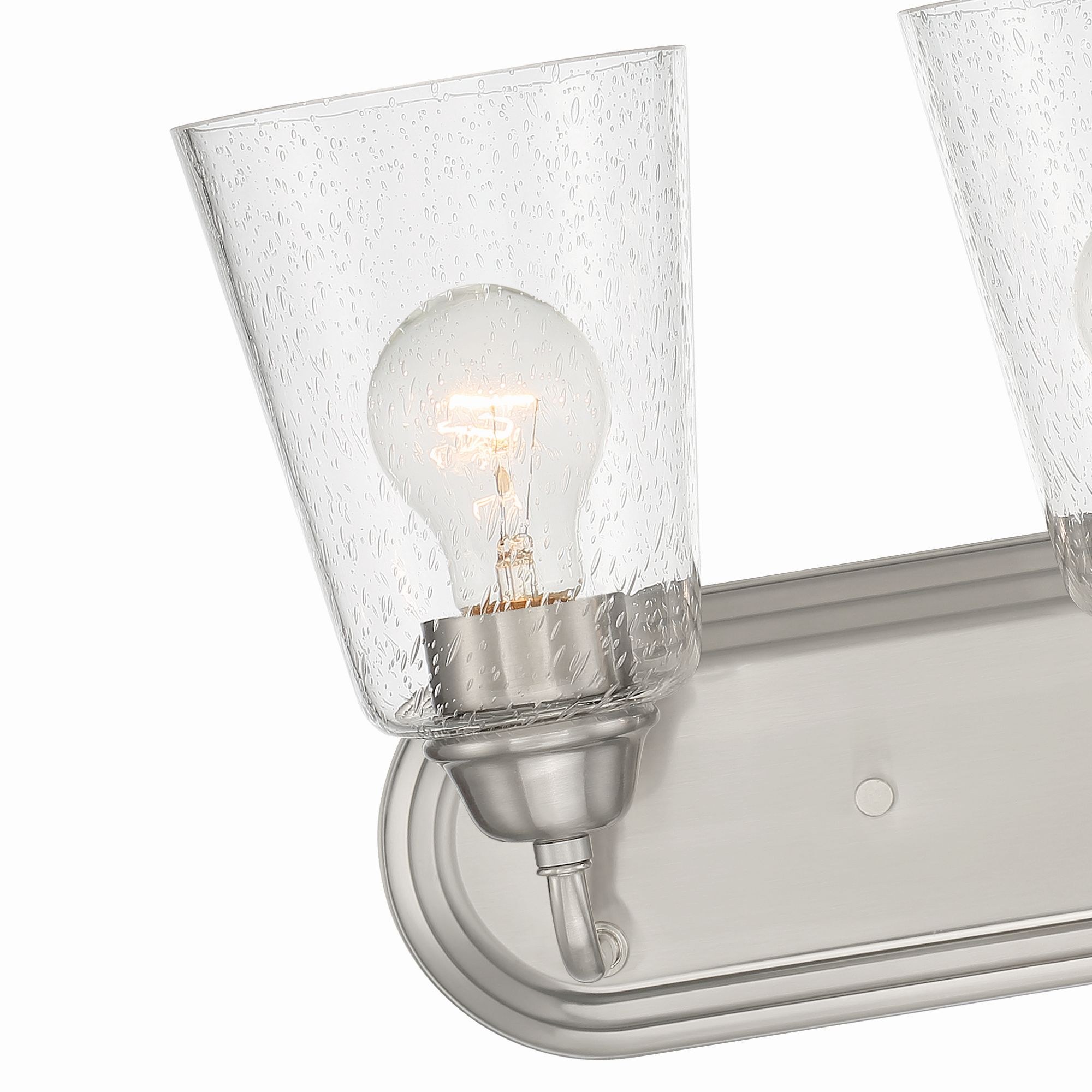 Designers Fountain Zane 3 Light Brushed Nickel Bathroom Vanity Light Fixture, D241M-3B-BN