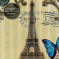 thumbnail image 6 of Vintage Paris Eiffel Tower Shower Curtain Bathroom Decor Waterproof Butterfly Bathroom Curtains Shower with 12 Hooks, 72×72 inch, 6 of 7