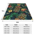 thumbnail image 3 of Bixox Fleece Blanket Tropical Tribe Mask Pattern Super Soft Double-Sided Microfiber Flannel Blanket for Sofa, Bed, Couch,Suitable for All Seasons - 80"x60", 3 of 5