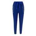 thumbnail image 5 of YAGHYAGHL Womens Long Sleeve Cold Shoulder Tops Pants Pearl Bead Co Ord Tracksuit Outfit, 5 of 5