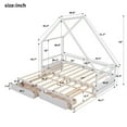 thumbnail image 3 of Extending Daybed Frame with Two Drawers, No Box Spring Needed, Space Saving Design, White, 3 of 7
