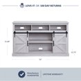 thumbnail image 5 of BELLEZE Parker 52" TV Stand Sliding Barn Door Console For TV's Up to 60" Entertainment Center, Stone Grey, 5 of 7