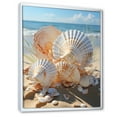 thumbnail image 2 of Designart "Seashell Beauty Beach Photo II" Animals Floater Framed Wall Decor, 2 of 7