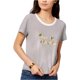 thumbnail image 1 of Bow & Drape Just in Queso - Camiseta adornada para mujer, color negro, pequeña, 1 of 2