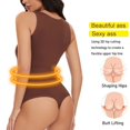 thumbnail image 6 of SUCS Women's Bodysuits Sexy Sleeveless Scoop Neck Shapewear Thong Waist Trainer Tanks Tops Corset Slimming Tummy Control Body Shaper, 6 of 10