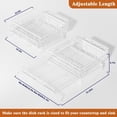 thumbnail image 2 of Dish Drying Rack Adjustable Dish Racks with Drain Board Large Stainless Steel Dish Rack for Kitchen Egouttoir a Vaisselle with Removable Utensil Holder and Cup Holder (), 2 of 7