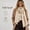 Beige, variant on Unisex Women Men's Scarves Classic Wool Blend Scarf Solid Long Winter Scarf