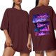 thumbnail image 1 of Pop cazadora para niña Graphic Round-Neck Short Sleeve T Shirt For Kids Youth Fashion Tee With Cartoon Print Design Soft Blend Top For Children （Wine）, 1 of 4