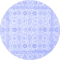 thumbnail image 1 of Ahgly Company Machine Washable Indoor Round Oriental Blue Traditional Area Rugs, 6' Round, 1 of 4