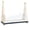 Gray + White, variant on GTSABWAY 63 Inch with Cushion and Pillows Acacia Wood Hanging Porch Swing Bench Heavy Duty 400lbs Capacity for Patio Garden Backyard Black