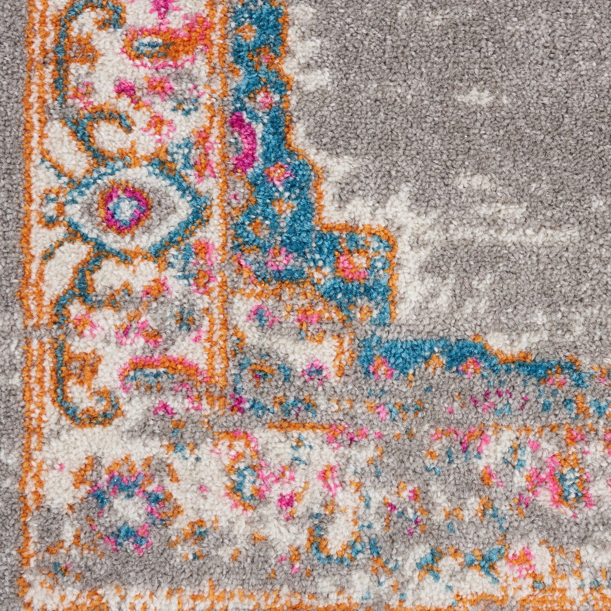 Nourison Passion Persian Grey 2'2" x 10' Area Rug, (2x10)