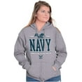 thumbnail image 4 of US Navy Strong As Sea That Made Us Unisex Plus Size Zip Hoodie Brisco Brands 2X, 4 of 5