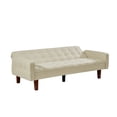 thumbnail image 6 of Comfy Sofa Couch with Adjustable Backrest,Modern Sofa-3 Seater Sofa with Tufted Back and Solid Wood Legs,3-Person Sofa Chair for Living Room,Office,Study Room-Beige, 6 of 9